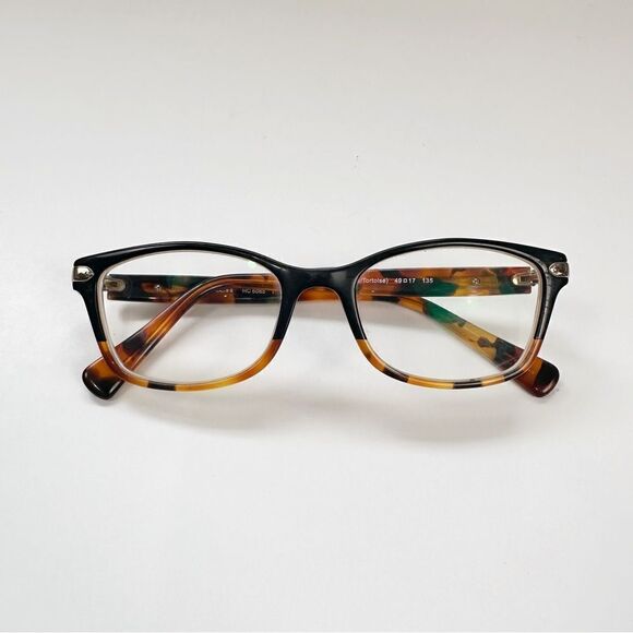 Coach Prescription Frames  Black Tortoise Square Women's Acetate Eyeglasses - Picture 2 of 14